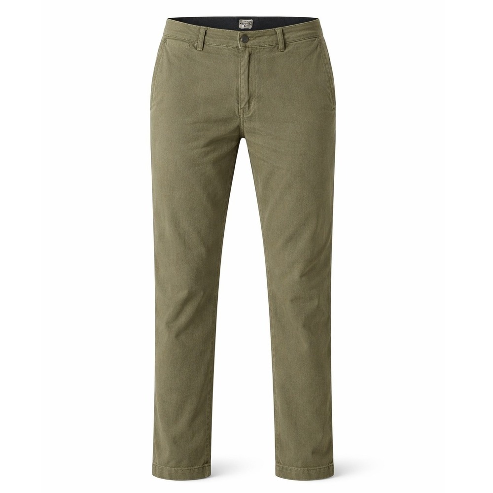 Bridge & Burn Chino Pants Men 32 Olive Green Straight Leg Textured Workwear